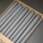 Box of 30 x 24.5cm Grey Taper Dinner Candles
